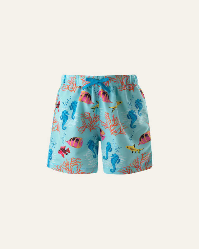 Boy's Coral Reef Swim Trunks, Size 2-10